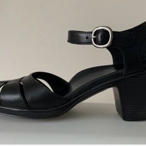 Dansko Bliss Black Nappa Pump Heels Ankle Strap Size EU 38